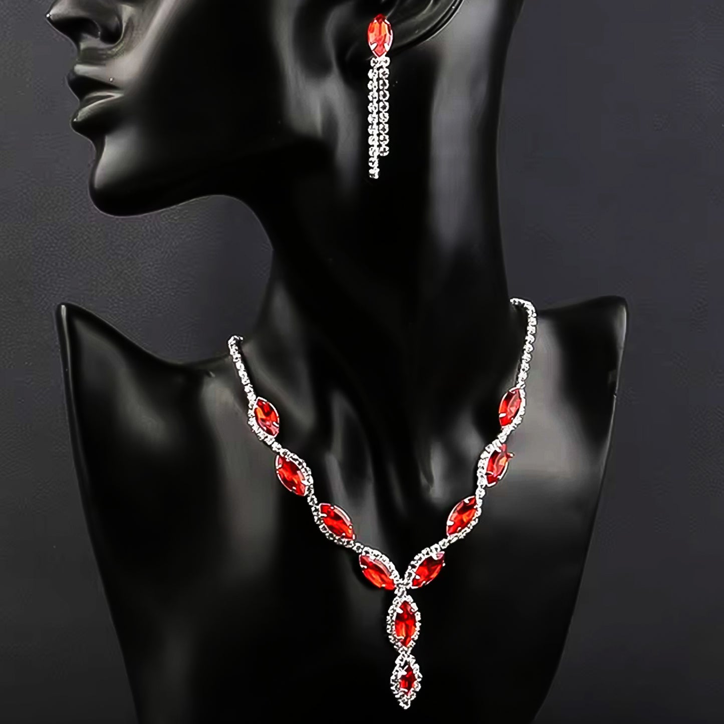 Necklace And Earrings Set Wedding Jewelry Set (1 Set  Mix Color)