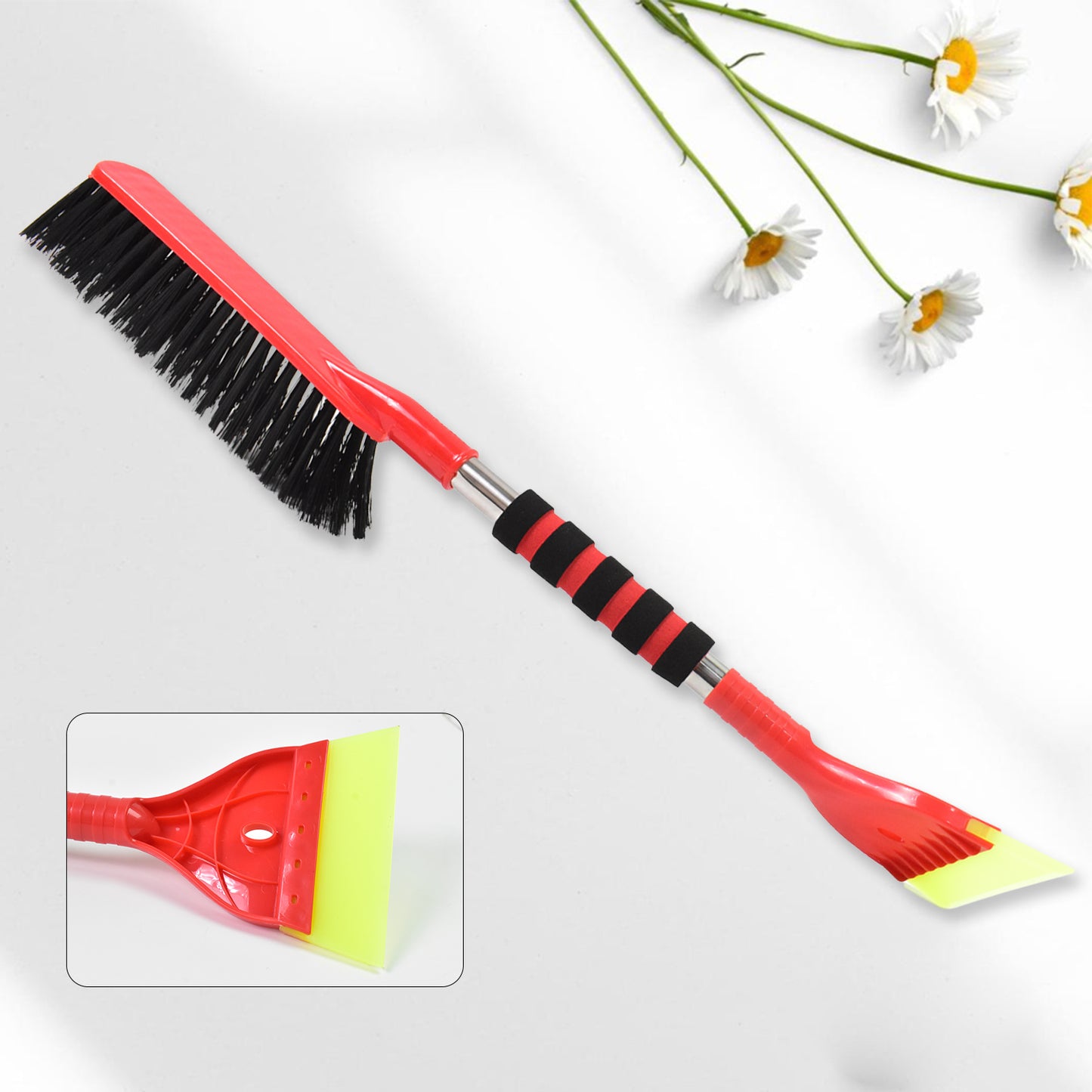 Ice Scraper Car Snow Brush 2 In 1 Comfortable Grip (1 Pc  67 Cm Long)